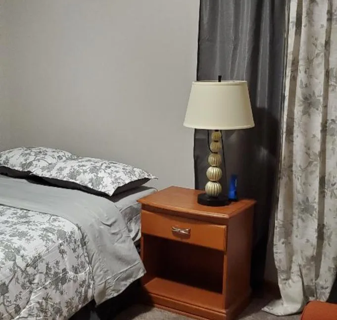 Furnished private bedroom at Falstaff House